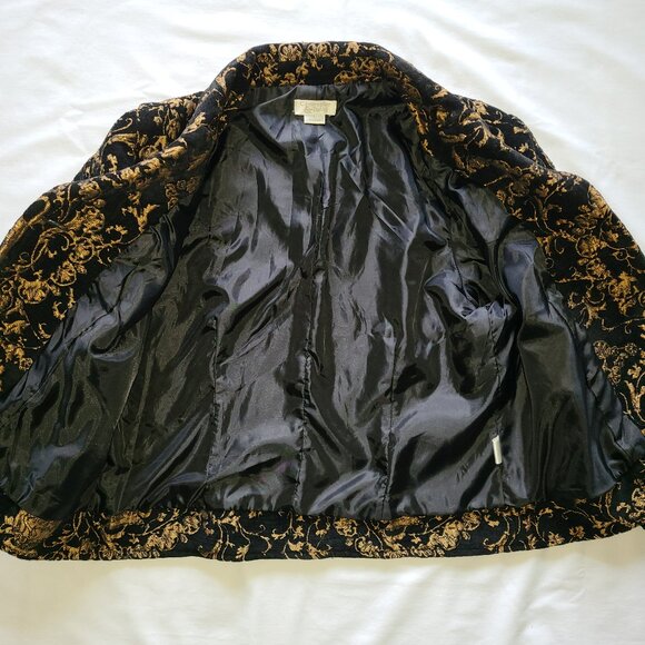 Christopher & Banks Gold & Black Tapestry Jacket – Size L - Picture 10 of 10